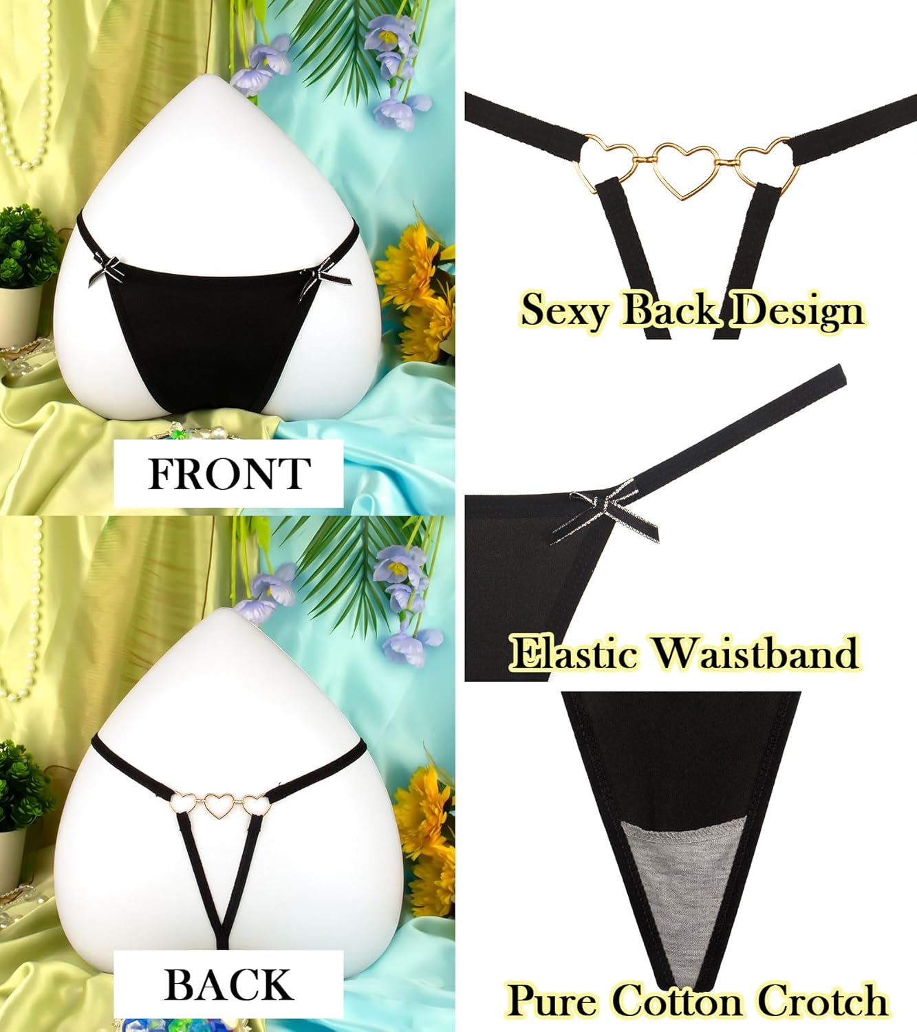 G-String Thongs for Women Seamless Underwear Soft Stretch T-back Panties - Image 6