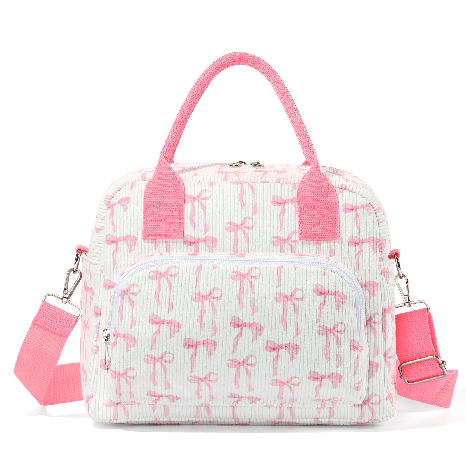BuyCard Lunch Bag for Women,Insulated Lunch Bag for Adults, Waterproof & Oilproof Cool Bag for Work, School, Picnic & On The Go. (Pink-Butterfly)