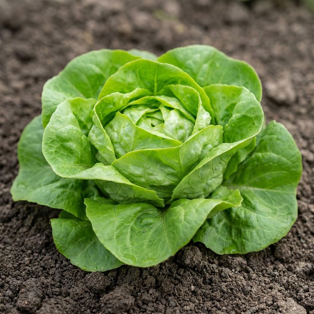 Organic Lettuce Maureen Seeds – Summer Crisphead Little Gem Type Lettuce – Compact Sweet Hearts – Salad Crop Vegetable Seeds – Ideal for Outdoor & Indoor Growing