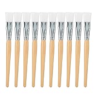 Vista 1 de 10 cepillos de máscara facial, aplicador de lodo de pelo suave, herramienta de cuidado de la piel DIY con mango de madera