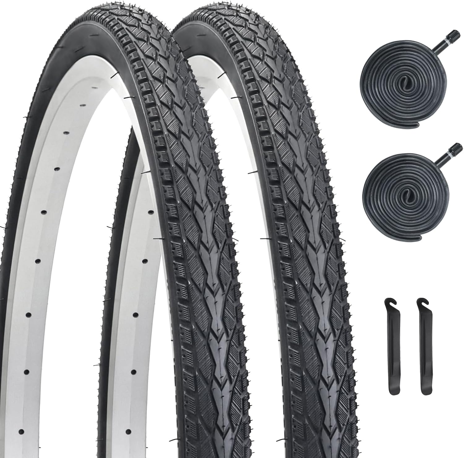 24/26x1.75 Foldable Replacement Bicycle Tire for Hybrid City Road Commuter Bicycles Urban