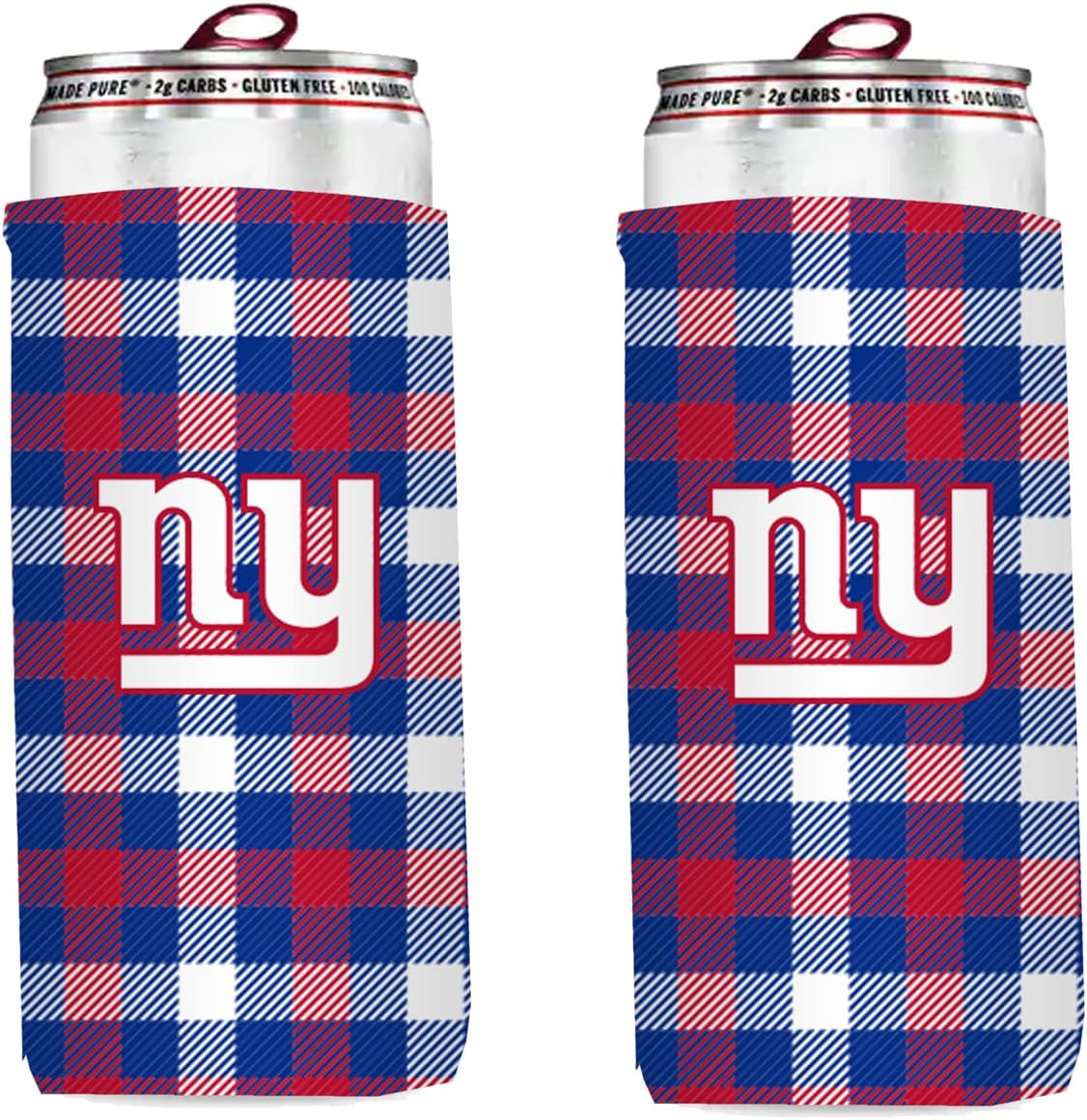 Football 12oz 2-Pack Slim Skinny Can Holder Insulator Beverage Huggie Cooler Coozies (Las Vegas Logo Shadow Black (Raiders))