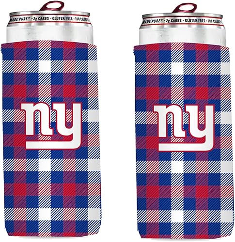 Miniatura 3 de Paquete de 2 soportes para latas de fútbol de 12 onzas, delgado y delgado, aislador de bebidas, Huggie Cooler Coozies (New Orleans (Saints))