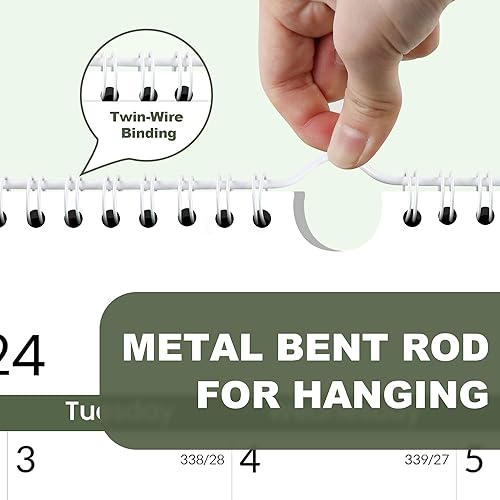 Miniatura 6 de SUNEE Calendario 2024-21 meses (vegetación), ahora hasta junio de 2025, 14.5 x 11.5 pulgadas, calendario de pared y escritorio para colgar