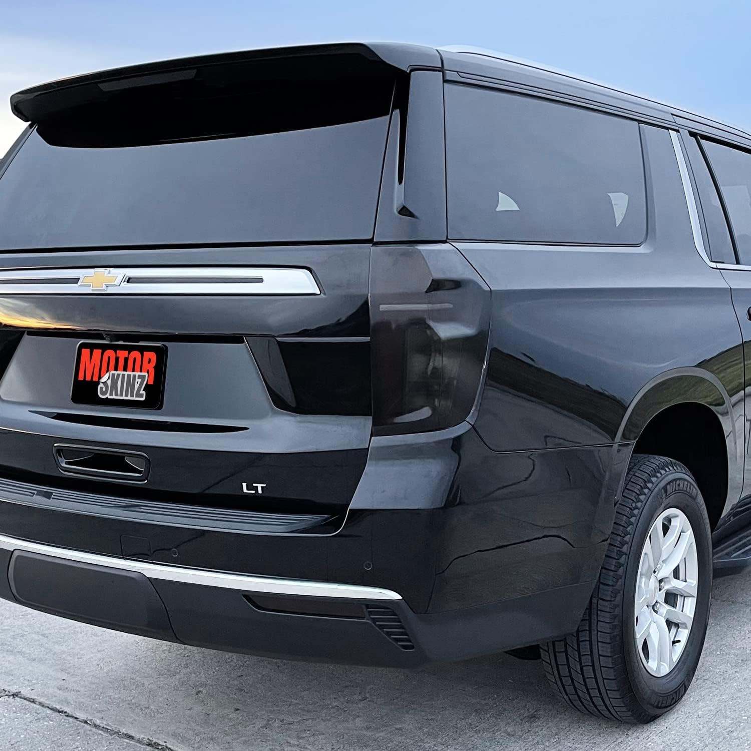 SlickMod PreCut Vinyl Smoke Tint for 2021-2022 Chevy Tahoe Tail Light, Reflector & Third Brake Light (1. Taillight Combo, 20% Dark Smoke)