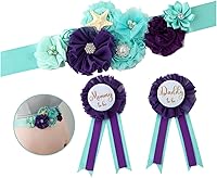 Vista 12 de Vemonllas Cinturón de maternidad para mamá para ser papá para ser ramillete, decoración de baby shower, accesorios para fotos de embarazo, regalos