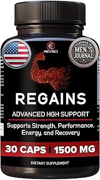 HGH Supplements for Men & Women - Regains Starter Pack, Anabolic Muscle Growth Building & Human Growth Hormone for Men, Muscle Builder for Men, Muscle Recovery Post Workout Supplement, 30 Pills