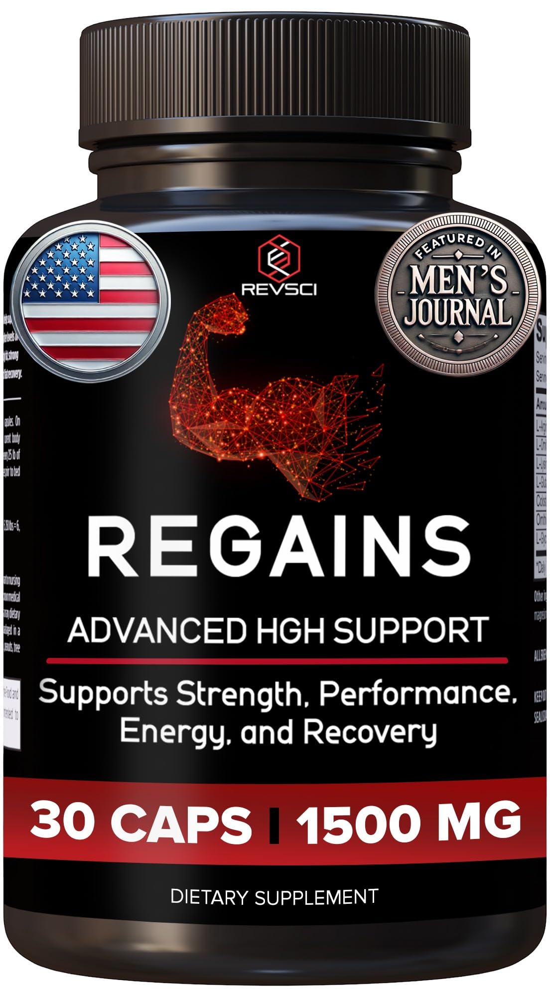 HGH Supplements for Men & Women - Regains Starter Pack, Natural Anabolic Muscle Growth Building GH & Human Growth Hormone for Men, Muscle Builder for Men, Muscle Recovery Supplement, 30 Protein Pills