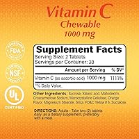 Vista 4 de ALFA VITAMINS Vitamina C masticables contiene 1000 mg - Tabletas fáciles de masticar - Super antioxidante - Refuerzo inmunológico - 60 tabletas