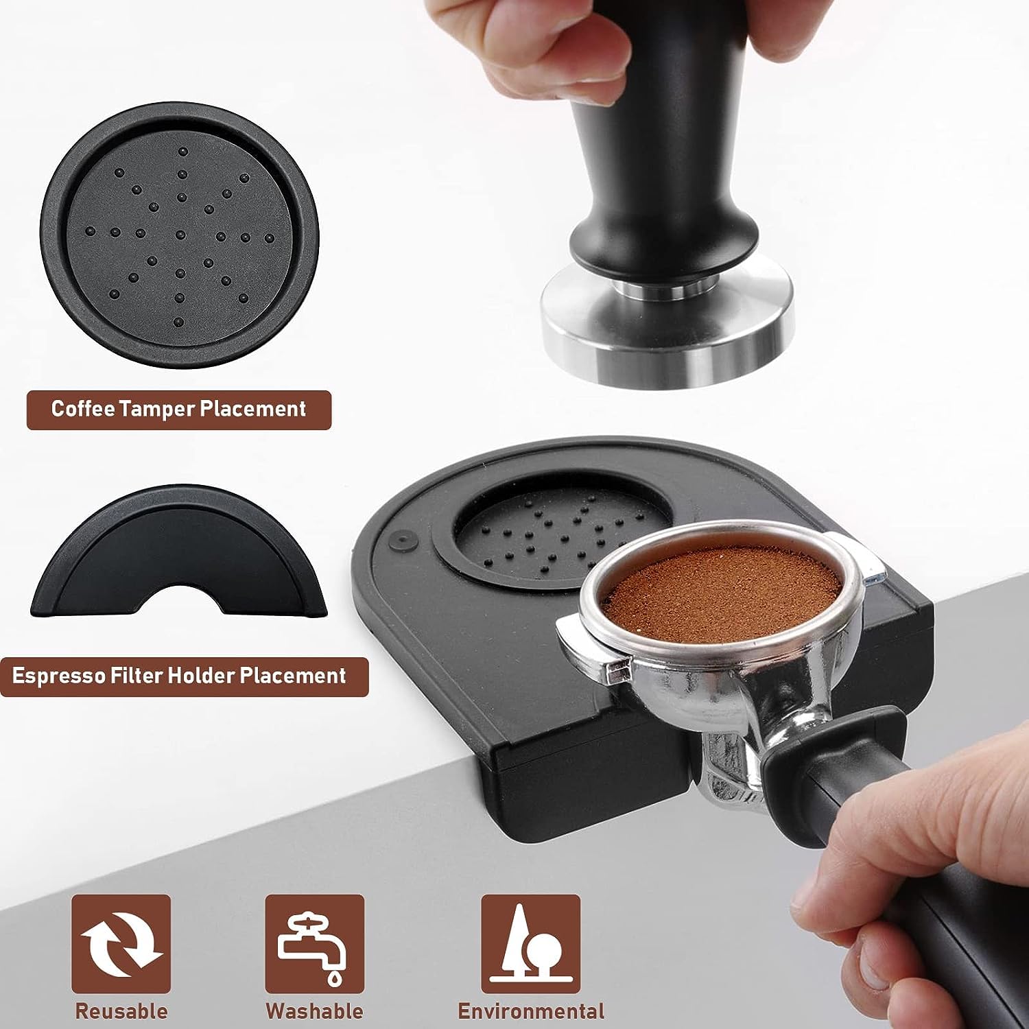 Café Knock Box con Barra de Golpe Extraíble, Cubo para Posos de Café, Accesorios Barista