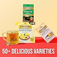 Vista 112 de Twinings Blackcurrant Breeze - Té negro, 6 paquetes de 20 unidades, bolsas de té envueltas individualmente, dulce, sabor picante, con cafeína