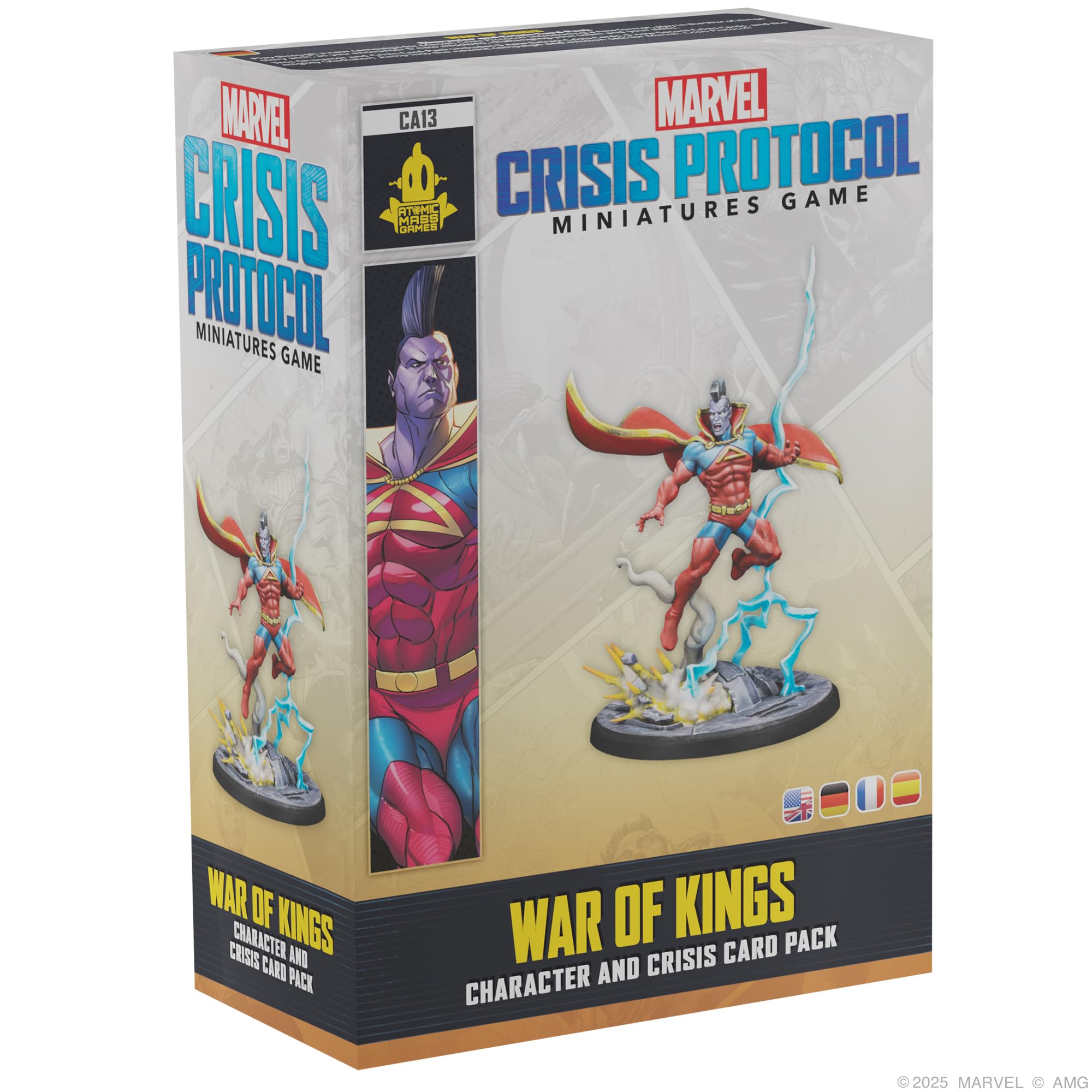 Atomic Mass Games Marvel: Crisis Protocol War of Kings Character and Crisis Card Pack - Tabletop Superhero Game for Kids and Adults, Ages 14+, 2 Players, 90 Minute Playtime, Made