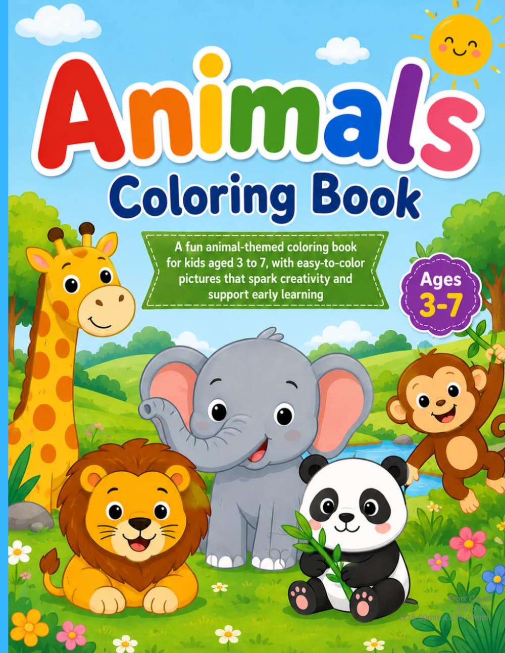 Animals Coloring Book: Fun and Easy Animal Coloring Pages for Kids Ages 3-7 | Toddlers and Preschool Children