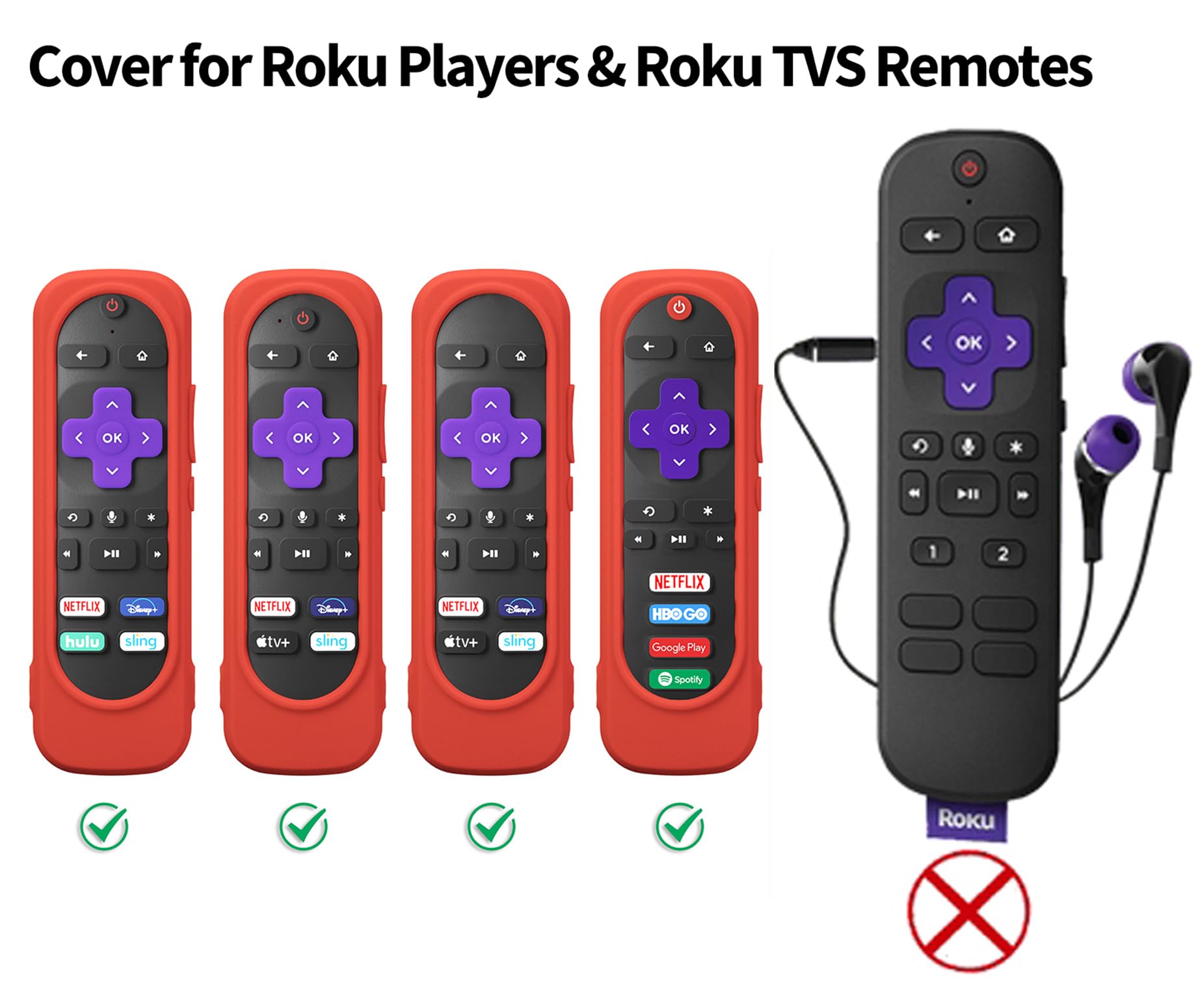 Silikon-Schutzhülle Für TCL/Hisense/Roku Streaming Stick Fernbedienung – Stoßfest, Waschbar, Mit Aufhängeband