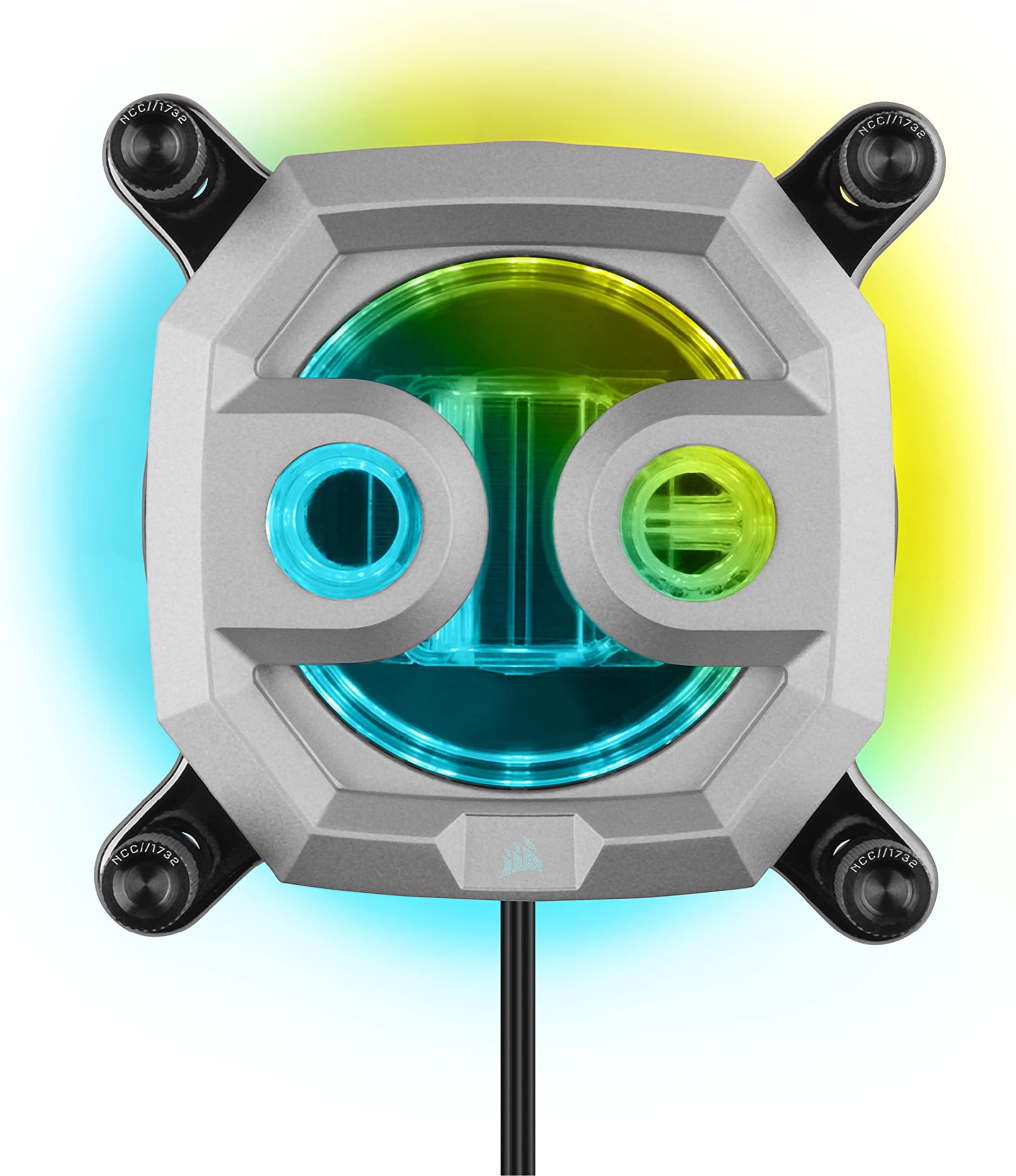 Corsair Hydro X Series XC7 RGB PRO CPU Water Block for Intel LGA 1700, 1200, 115X and AMD Socket AM4 (Copper Cold Plate, 110 MicroCooling Fins, 5V ARGB Motherboard Adapter Cable Included) Silver