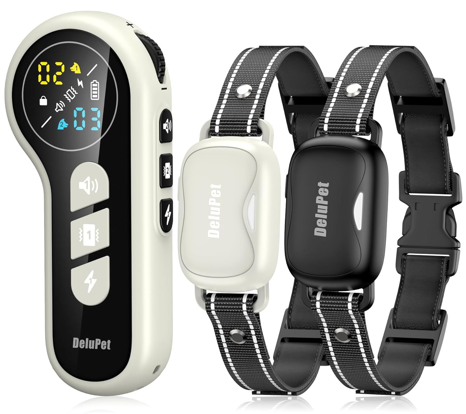 Delupet Dog Shock Collar 2 Dogs- 4500FT Dual-Direct Dog Training Collars with Remote for Small Medium Large Dog