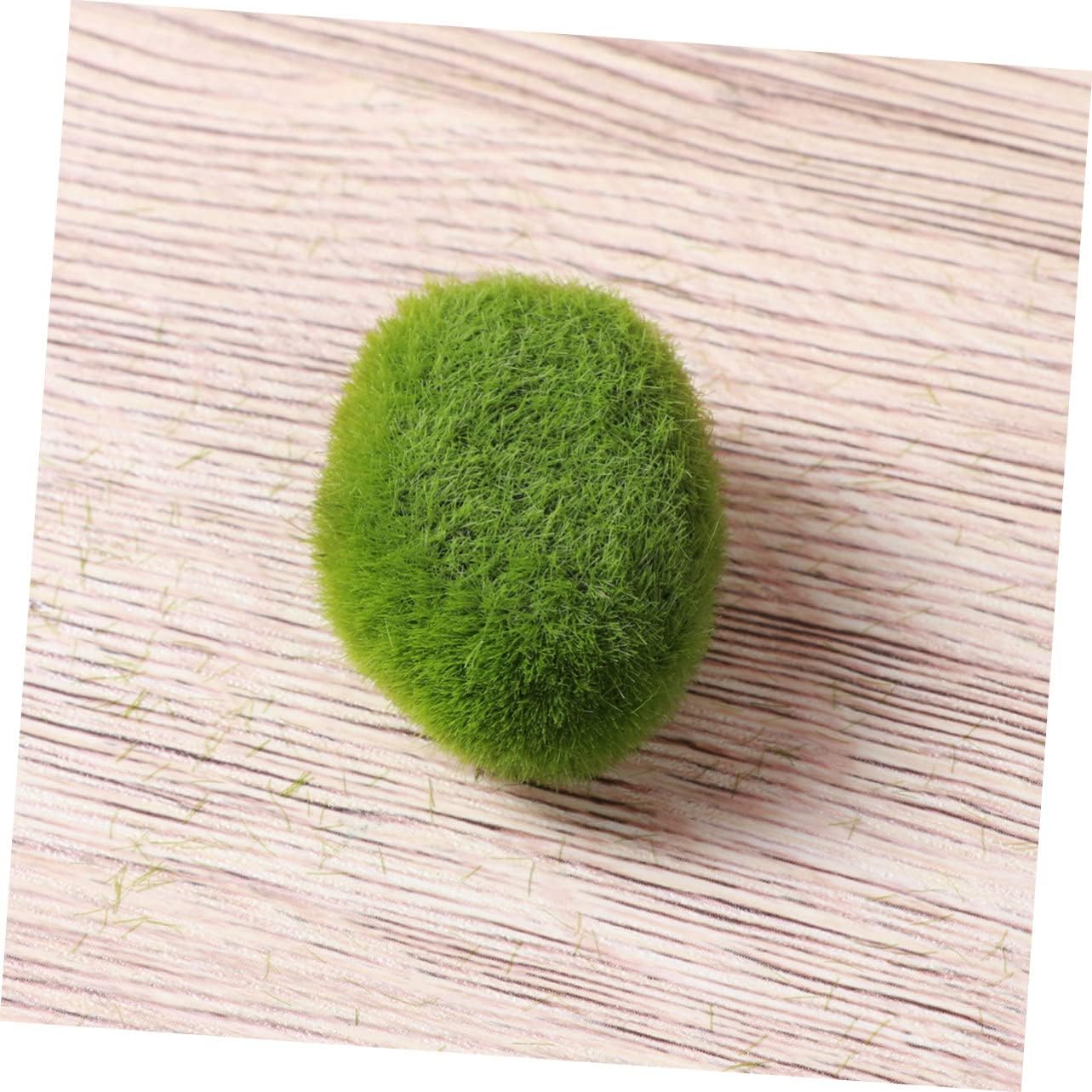 Gadpiparty Artificial Moss Rocks for Floral Arrangements Green Fuzzy Cover Stones Decorative Balls for DIY Crafts and Home Decor