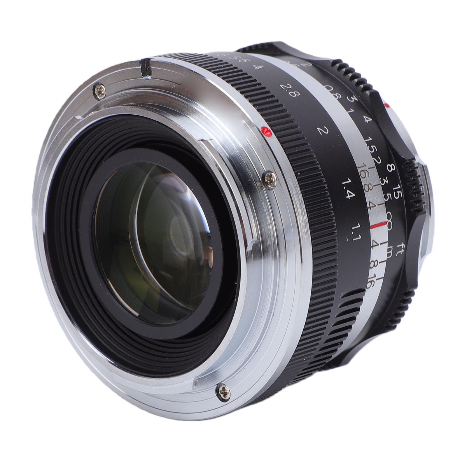 Cuifati Obiektyw 35mm F1.1 APS C do Kamer z Mocowaniem M Ręczne Ustawianie Ostrości 10 Ostrzy Przysłony z Metalowym Korpusem Dwustronna Osłona Przeciwsłoneczna do M6 M50 M5 M3 M200
