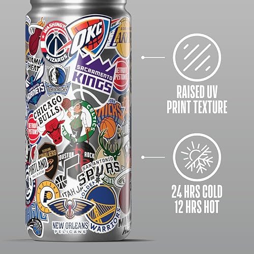 Miniatura 4 de Hydrapeak x Botella de agua aislada de 20 onzas con licencia oficial de la NBA, con tapa de popote y asa