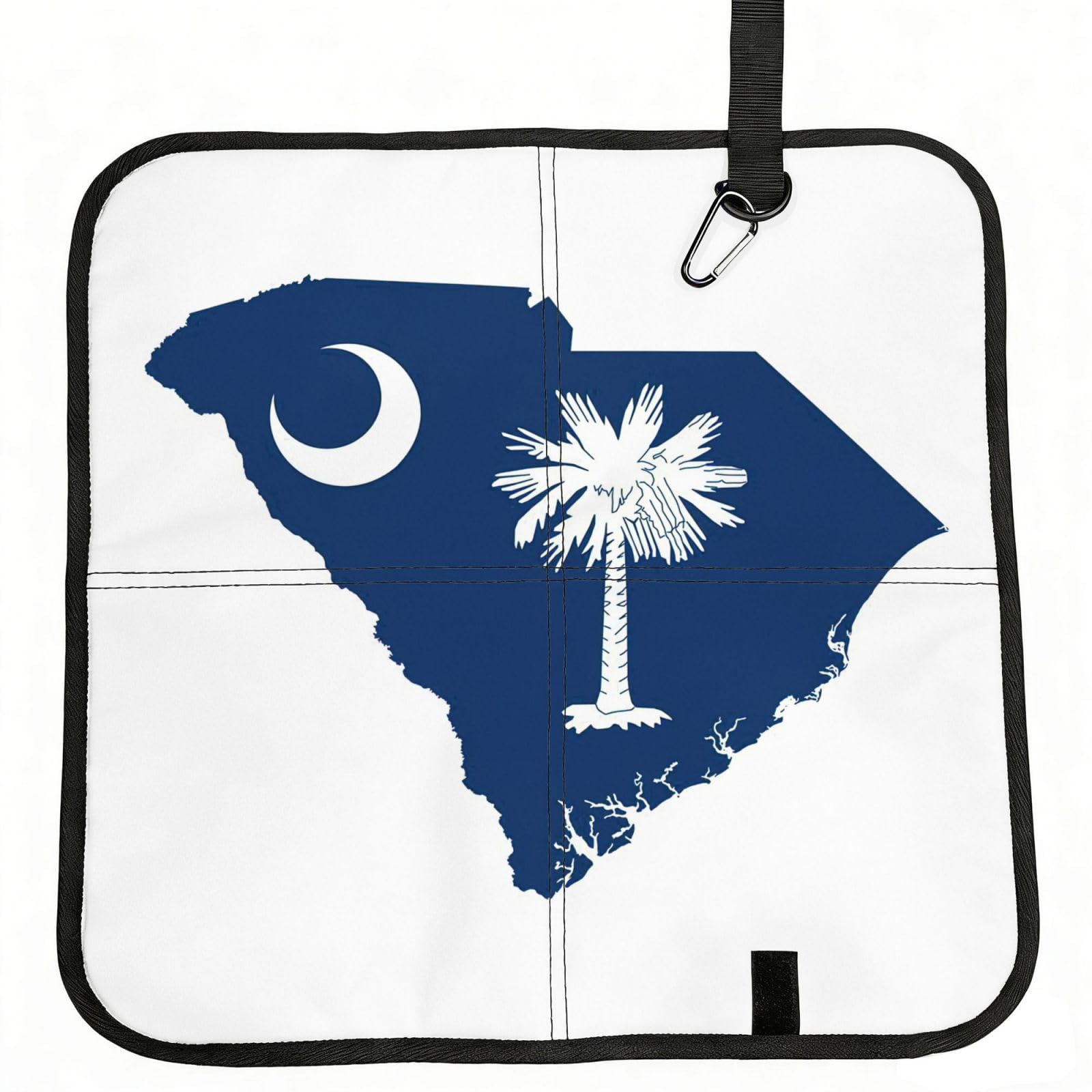bghdfa South Carolina Flag Map Print Outdoor Sitting Mat Waterproof Oxford Cloth Seat Cushion Folding Foam Camping Seat For Picnic