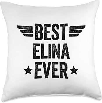 Best Name Ever Best Elina Ever Throw Pillow, 18x18, Multicolor