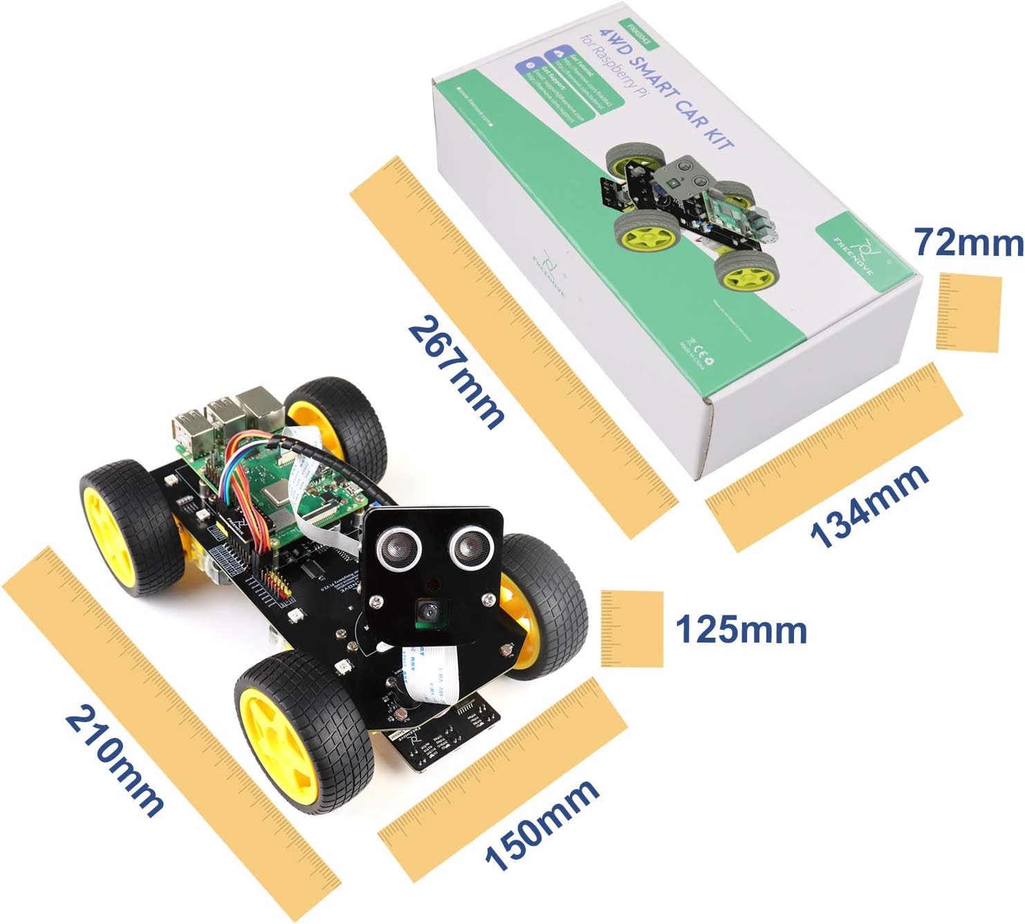 One-Day Sale: Up to 50% Off Freenove 4WD Smart Car Kit for Raspberry Pi 4 B 3 B+ B A+, Face Tracking, Line Tracking, Light Tracing, Obstacle Avoidance, Colorful Light, Ultrasonic Camera Servo Wireless RC Amazon Crazy 🔥 Deals Freenove 4WD Smart Car Kit for Raspberry Pi 4 B 3 B+ B A+, Face Tracking, Line Tracking, Light Tracing, Obstacle Avoidance, Colorful Light, Ultrasonic Camera Servo Wireless RC