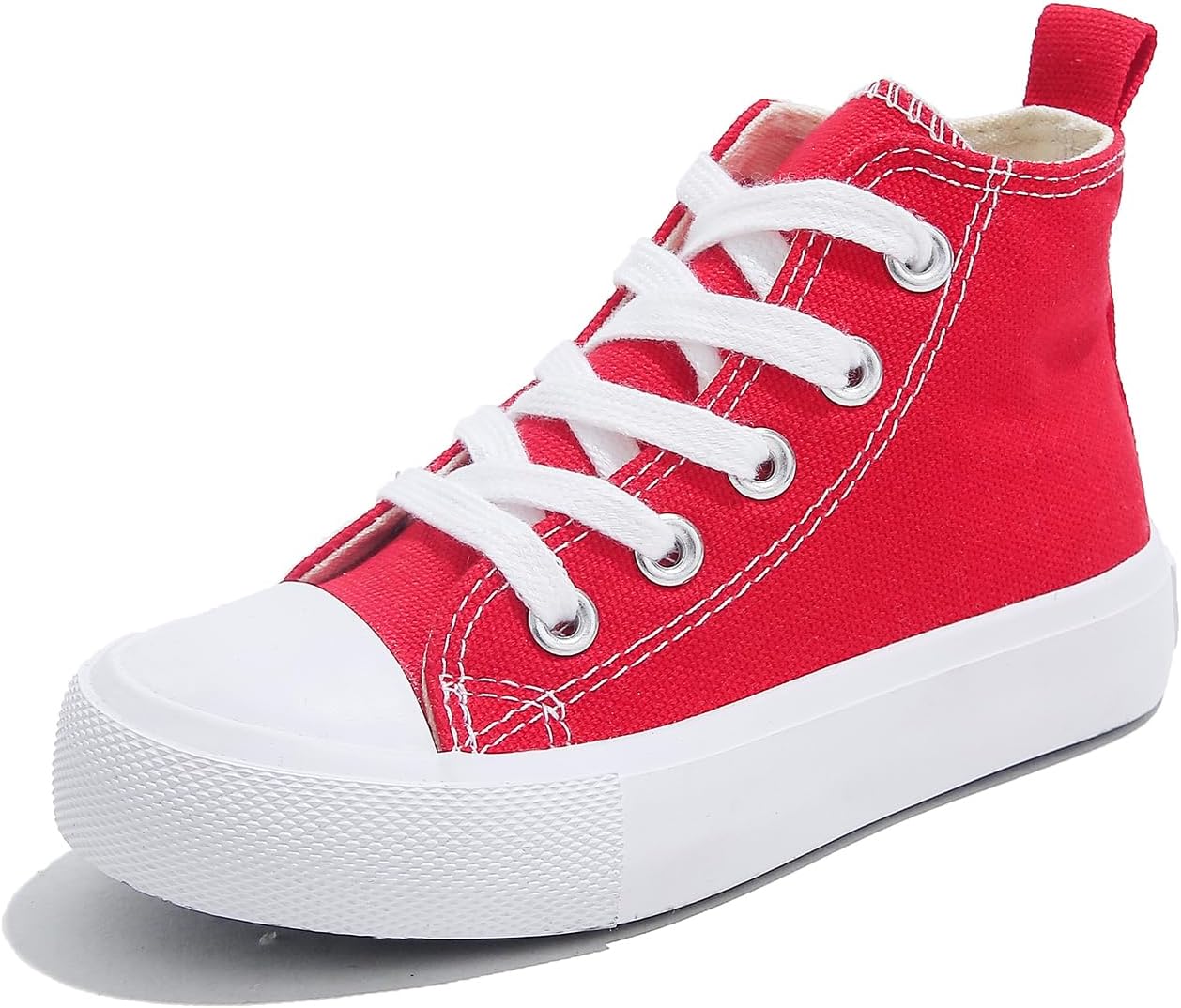 Kids high Tops Boys and Girls High Top lace-up Kids' Espadrcanvas Shoes Back-to-School Season Little White Shoes Teen Classic Kids' Sneakers Tennis Shoes Baby Skate Shoes Toddler Shoes