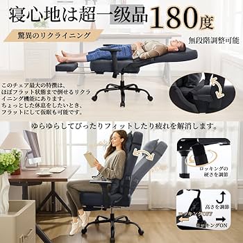 Amazon.co.jp: SUKIDA ゲーミングチェア ハイバック 180度