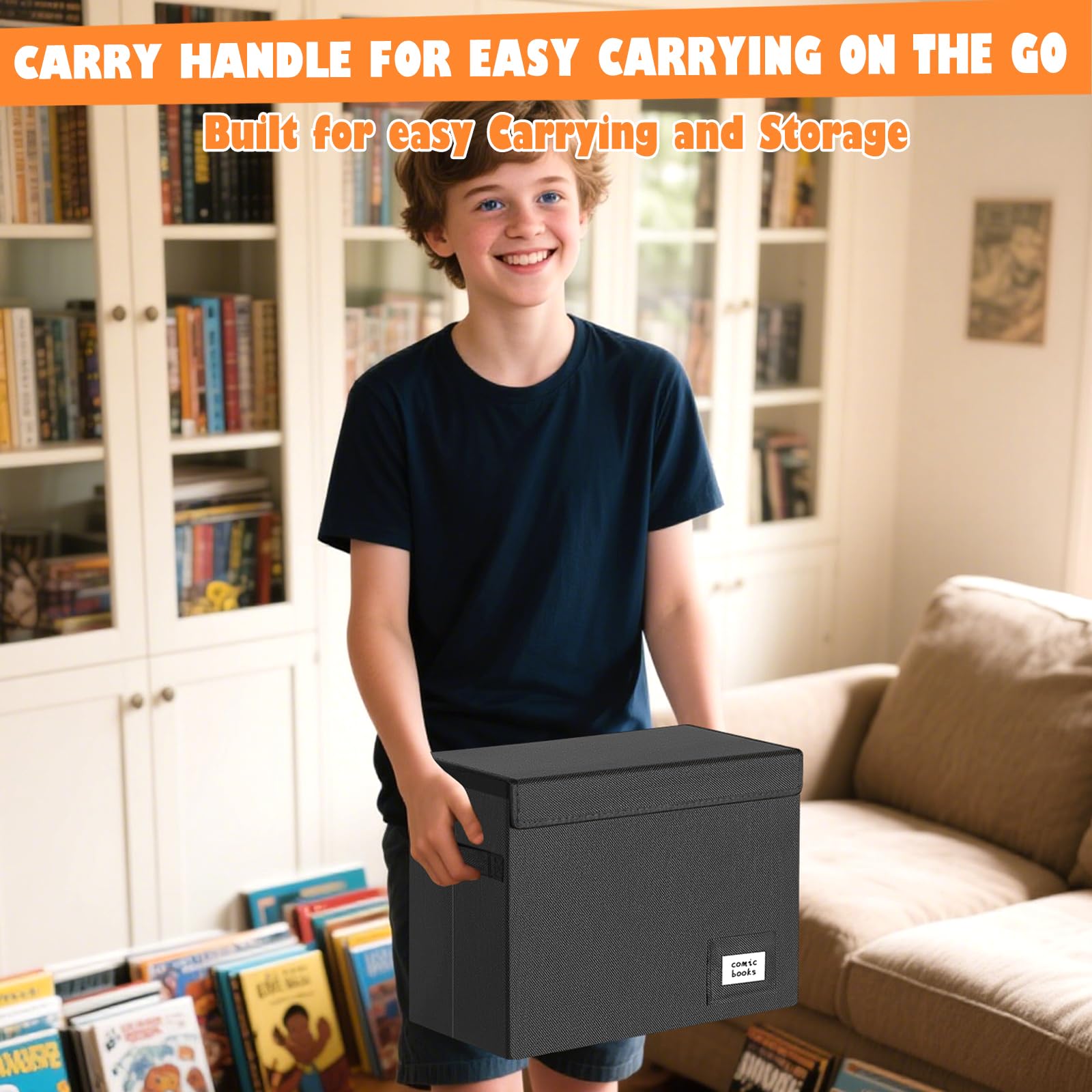 Leffis Comic Book Storage Box 15 5 X 7 5 X 11 3 Collapsible Comic Short Box with — view 7