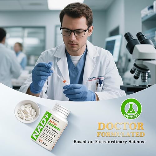 Miniatura 8 de Suplemento Nad para un envejecimiento saludable Energía Antioxidante Salud de la piel Enfoque, fórmula 10 en 1 con NR, Trans-Resveratrol, CoQ10,