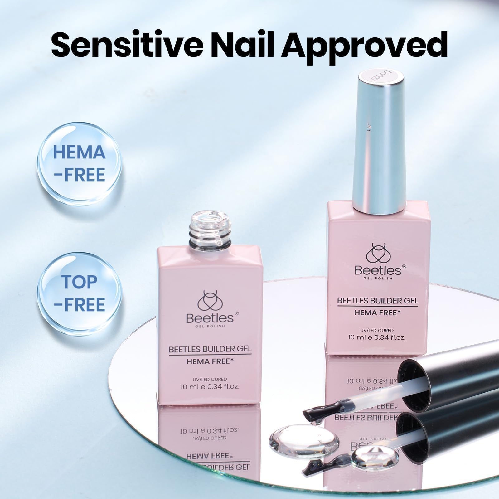 Amazon.com : Beetles Builder Gel for Nails HEMA & TPO FREE, 2Pcs