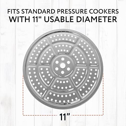 Miniatura 4 de IMPRESA Paquete de 2 estantes para conservas para olla a presión, acero inoxidable, compatible con Presto, All American Pressure Canner y más, 11