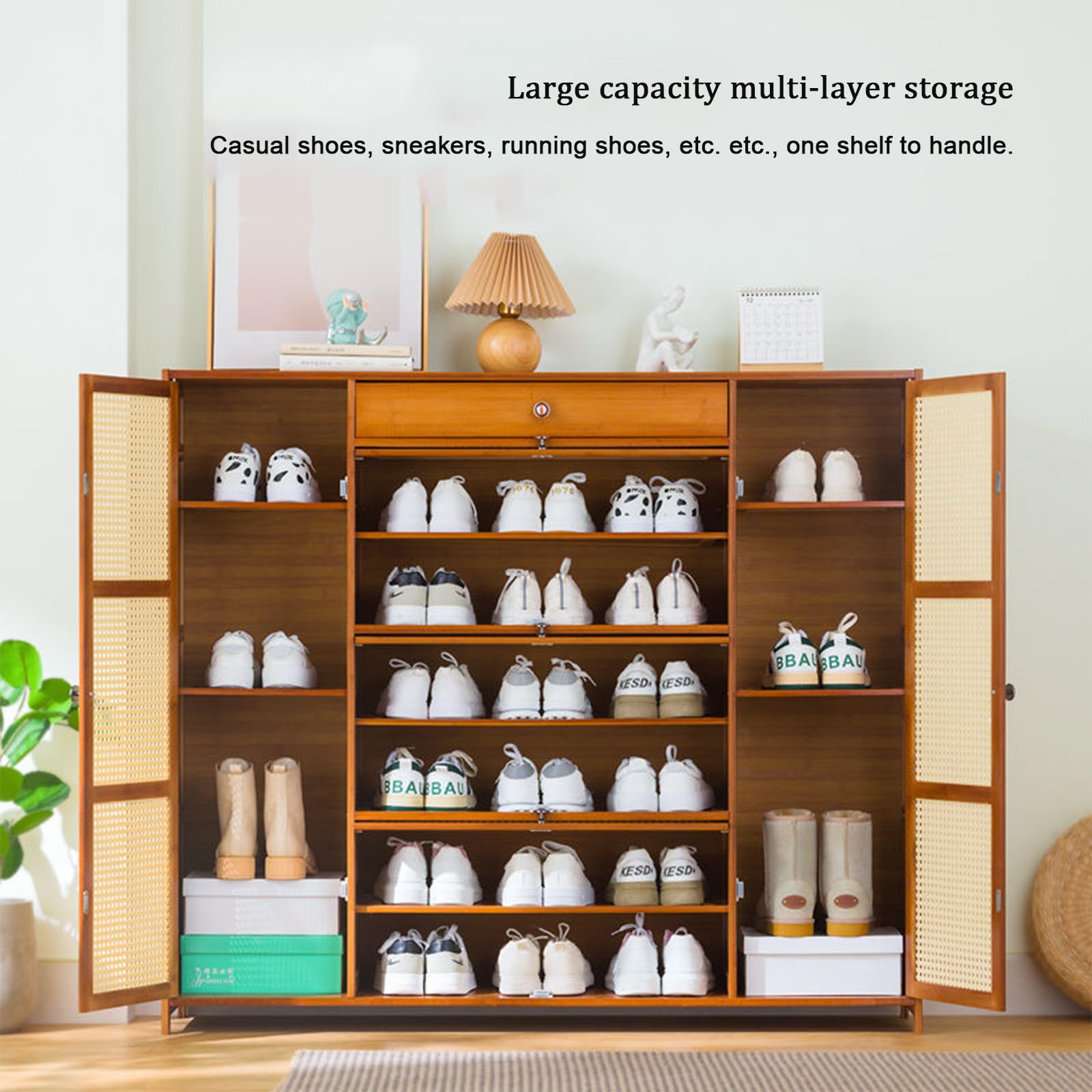 Scarpiera Salvaspazio In Plastica Trasparente All-in-One, Slim Componibile Senza Installazione, Adatta Per Soggiorno, Guardaroba (44*34.5*169CM
