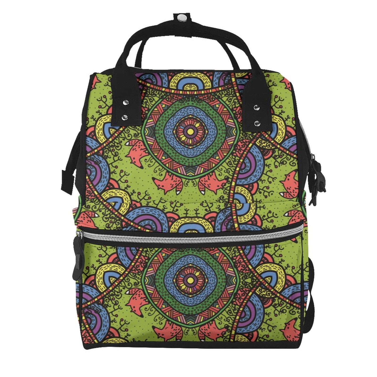 Sac à dos décontracté mandala multicolore : l'atout mode et PC portable taille unique - 7