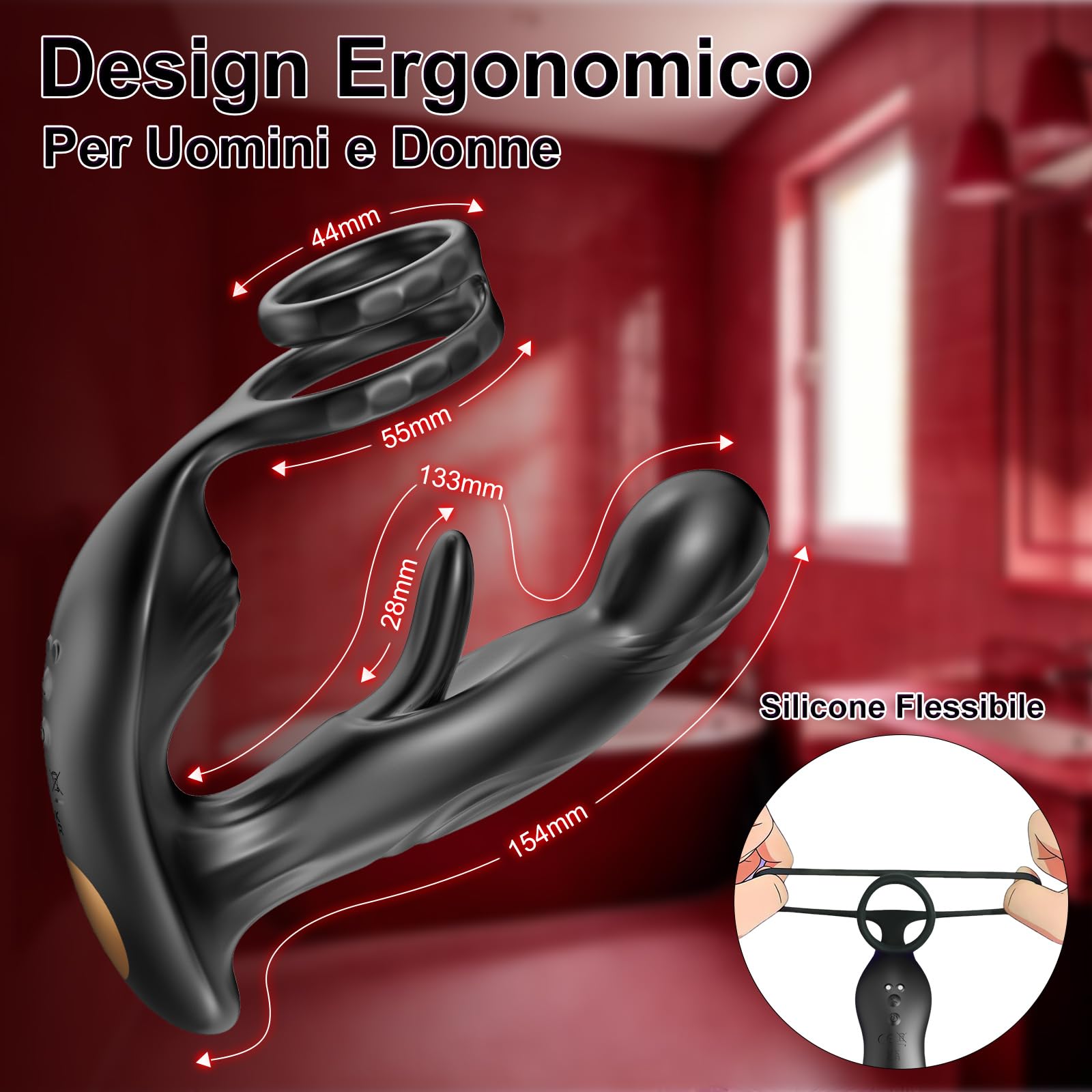 Vibratore Anale Sex Toy Uomo - Vibratore con APP Telecomando, Massaggiatore Prostatico Vibratore per Uomo con 10 Modalità di Vibrazione e 10 Modalità di Oscillazione, Toys Sessuali per Uomini