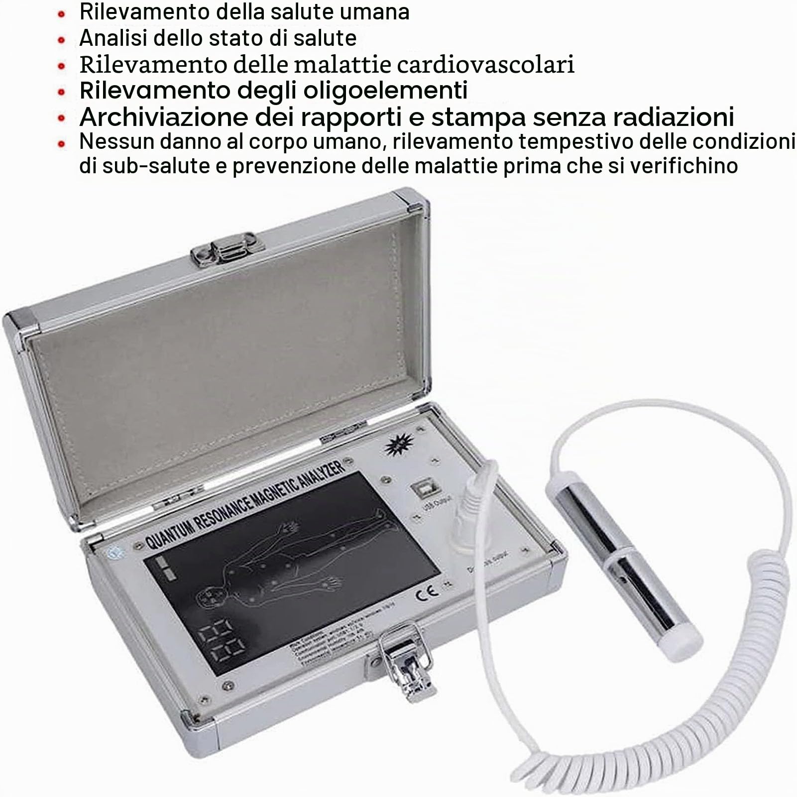 KardoL Analizzatore Quantistico di Magnetic Risonanza, Rilevatore Subhealth Analizzatore Elettrico Salute del Corpo per Windows, Test Rapido E Accurato della Salute Fisica