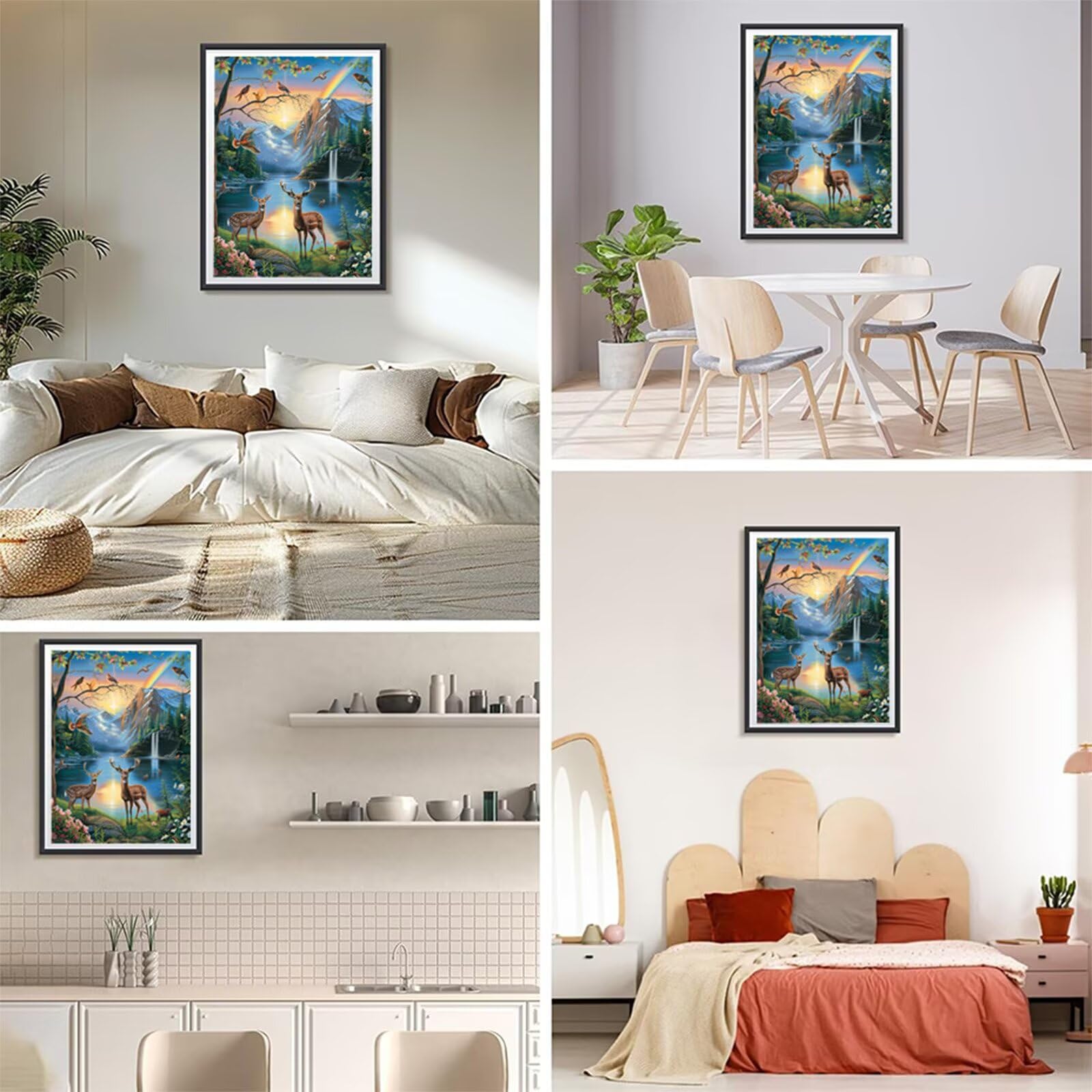 Diamentowe malowanie dla dorosłych 90 x 135 cm, 5D diamentowe malowanie tęcza haft diamentowy kompletny zestaw, kreatywne hobby dla dzieci, zrób to sam haft krzyżykowy kryształowe obrazy, dekoracje