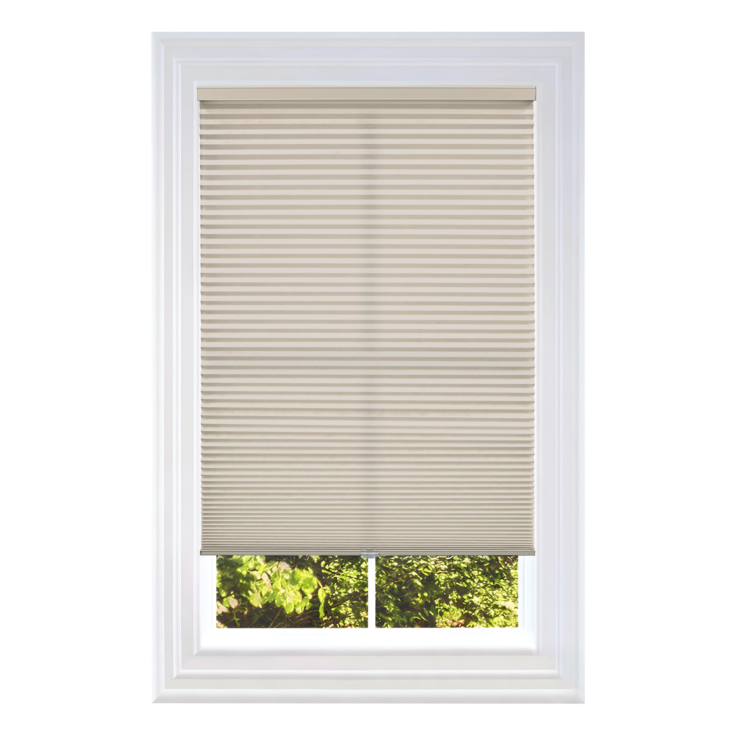 BlindsAvenue Cellular Honeycomb Cordless Shade, 9/16" Single Cell, Light Filtering, Fawn, Size: 47" W x 48" H