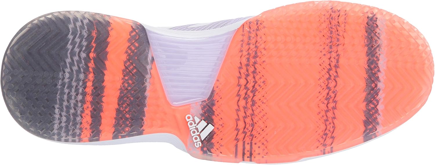 adidas Women's Courtjam Bounce W Sneaker, Signal Coral/Purple Tint/Tech Purple, 10 M US