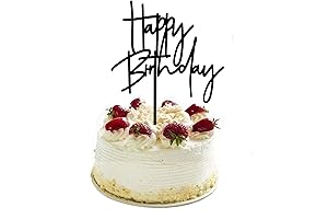 DIY Happy Birthday Cake Topper Black Acrylic