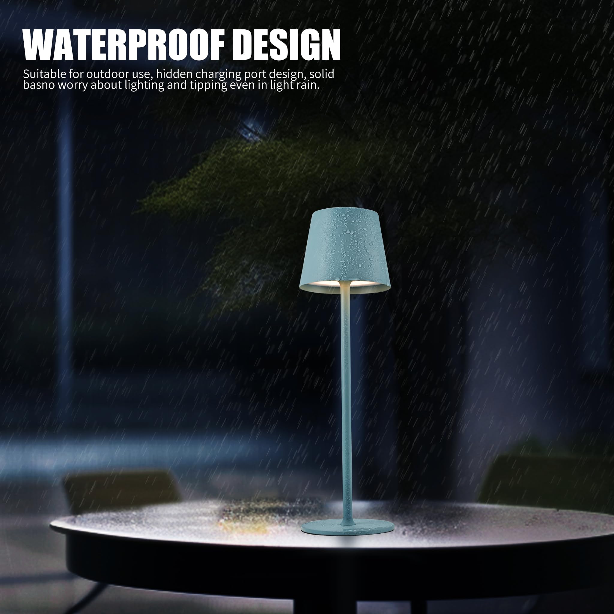 ZMH Lot De 2 Lampes De Table LED Sans Fil Lampe Intensité Variable Avec 3 Températures Noire - Lampe - Rue Du Commerce