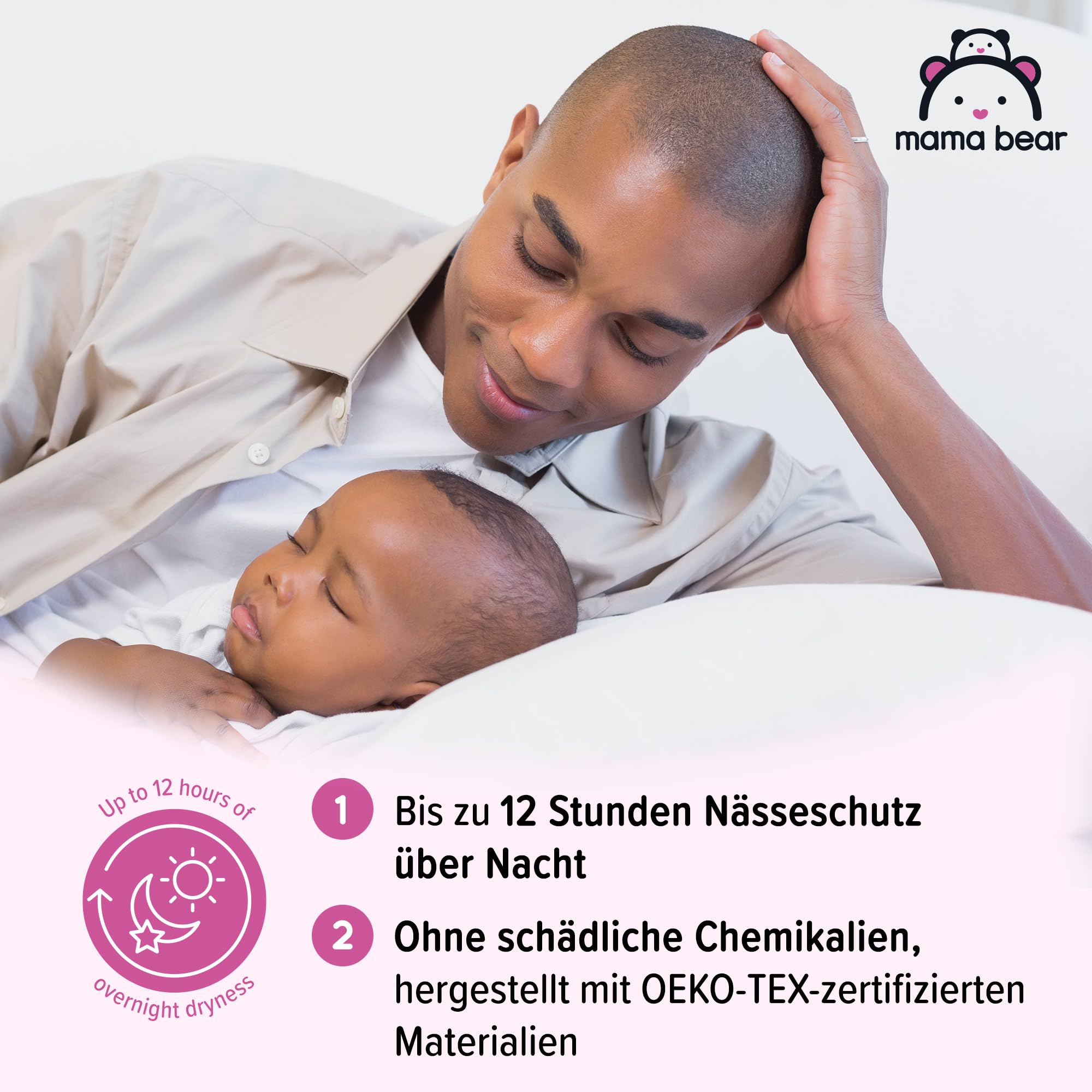 Amazon-Marke: Mama Bear Disney Ultra Dry Windeln Größe 5+ (11-17 kg) - MONATSBOX, Weiß, 144 Stück (2 Packungen mit 72)