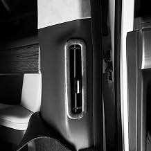 YOUTOOCAR 2PCS B-Pillar Rear AC Vent Trim Covers Compatible with Hyundai Santa Fe 2024-2025 Accessories Wood Grain