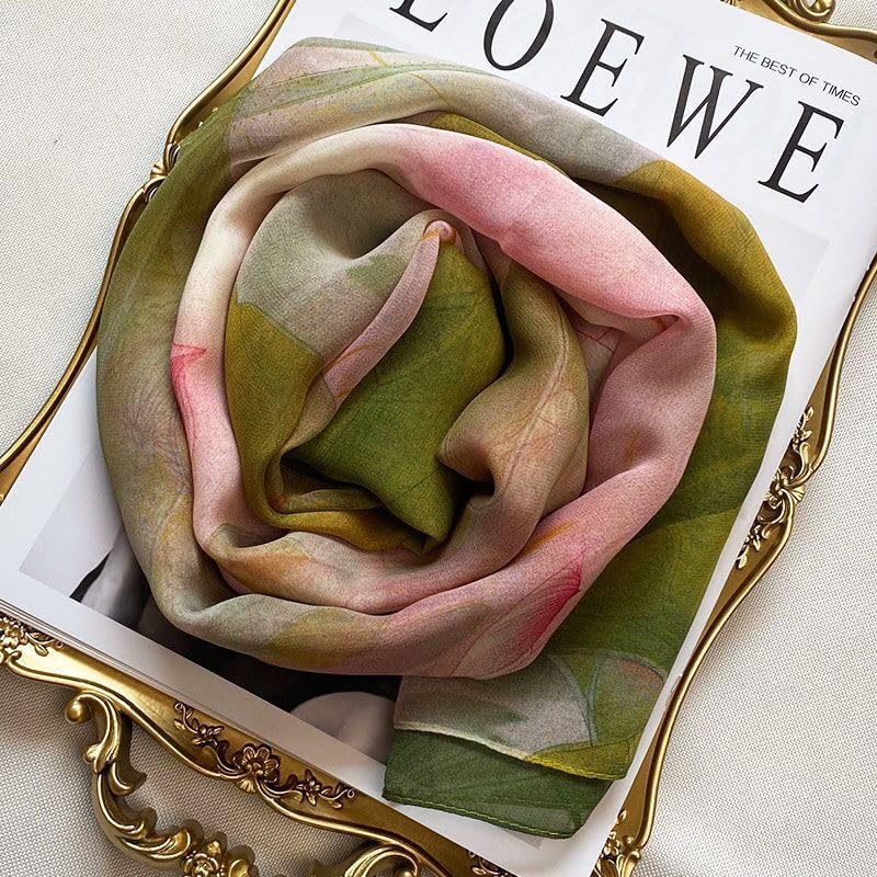 Women Lightweight Scarf Floral Print Chiffon Scarves Fashion Scarves & Wraps Long Chiffon Sunscreen Scarf Spring Summer4
