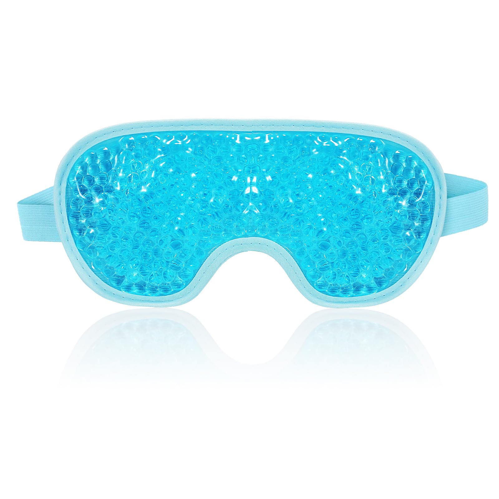 Antifaz Gel Frío Ojos, Reutilizable Máscara para Dormir, Máscara de Gel para Ojos, Mascarilla Refrescante para los Ojos, Fría o Caliente, para Ojos Hinchados, Migrañas(C-Azul)