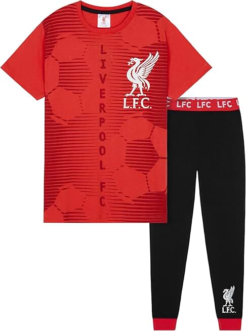 Liverpool F.C. Boys Pyjamas, Cotton Long Sleeve Pjs 4-14 Years, Football Gifts