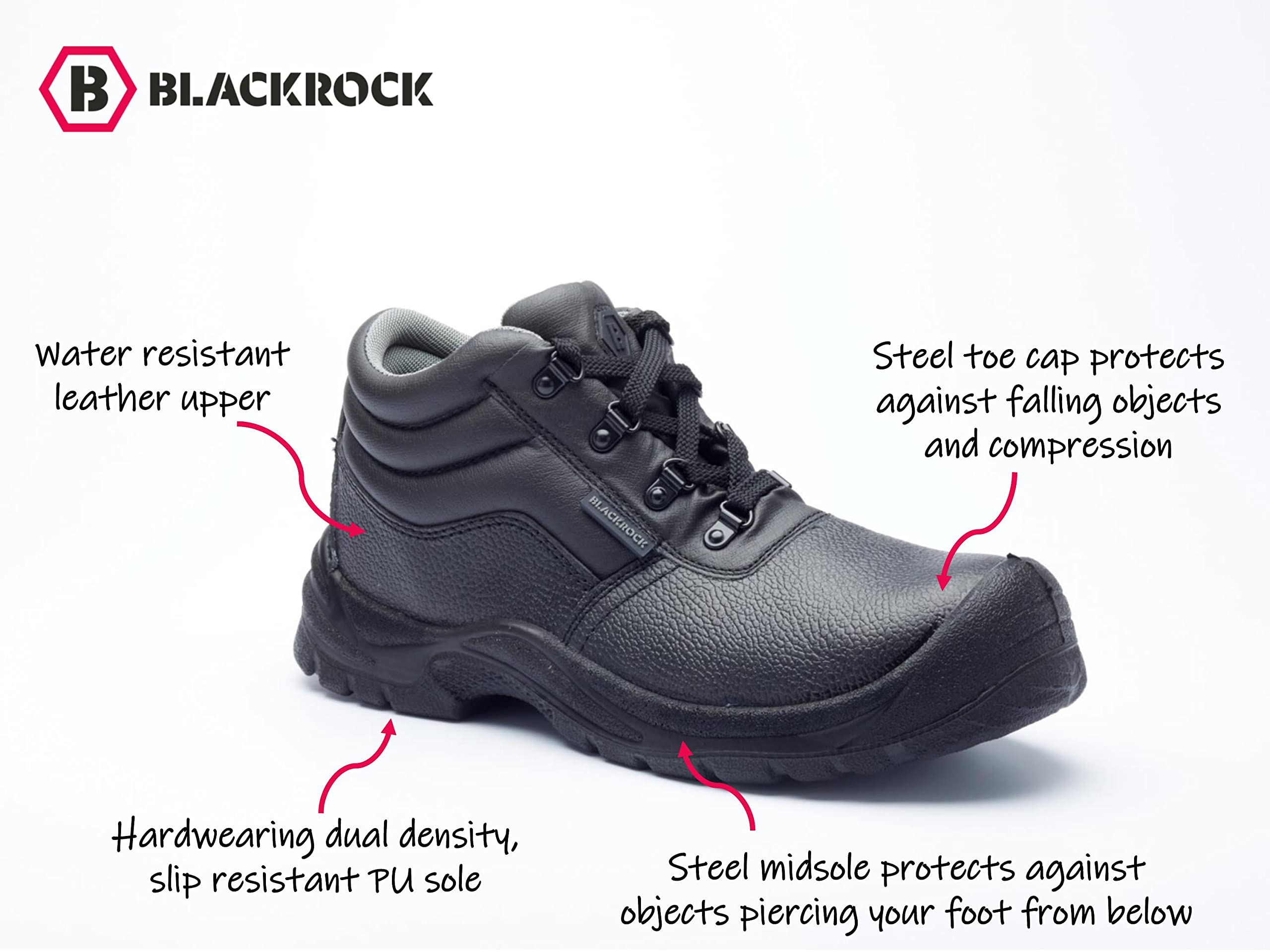 Image secondaire de Bottes de travail Chukka Blackrock imperméables avec embout en acier