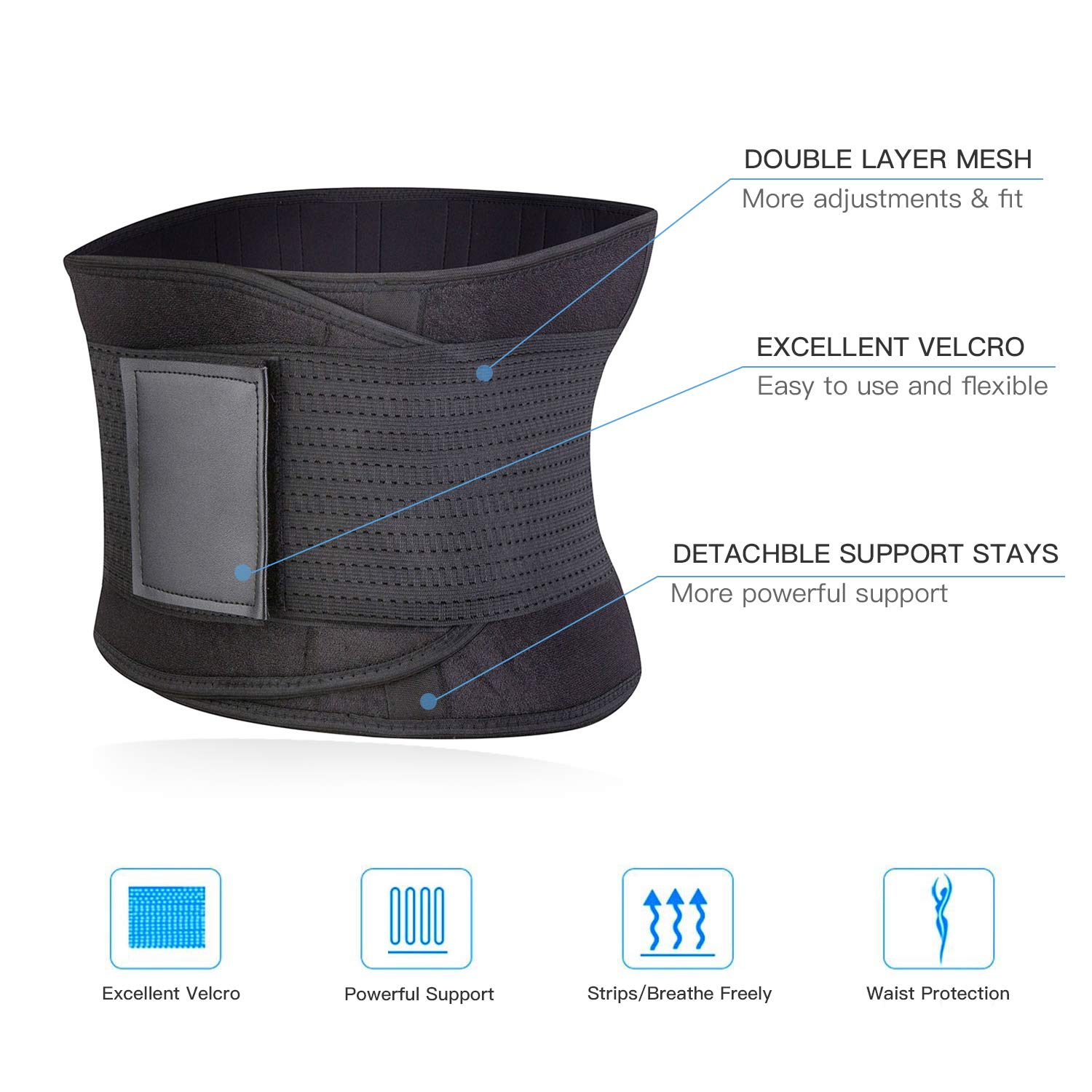 SZClimax Lower Back Brace Pain Relief Double Pull Lumbar Support