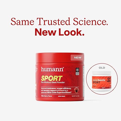 Vista 2 de Humann SuperBeets Sport Endurance Polvo Pre Entrenamiento, Suplemento de Óxido Nítrico, Certificado NSF, Sin Estimulantes y Cafeína, Hecho con Raíz