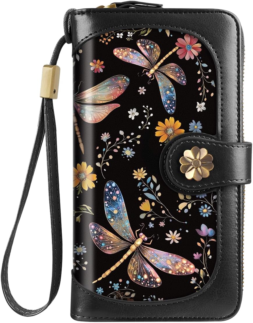 Coco Rossi Wallets for Women Multi Card Holder Wallet Clutch Wallet Card Holder Organizer Ladies Purse with Wrist strap Purse